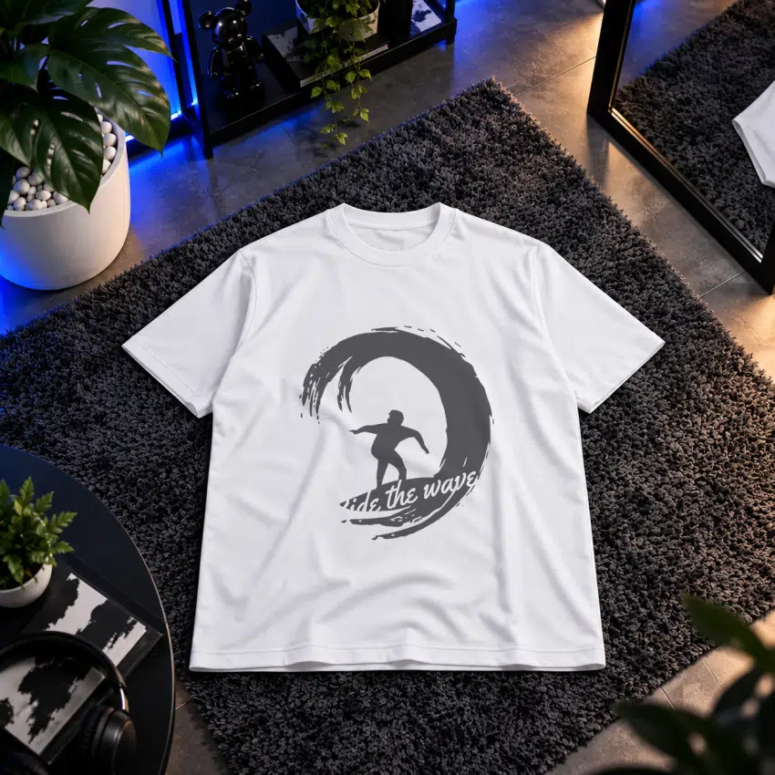 تیشرت موج‌سواری طرح Ride the Wave