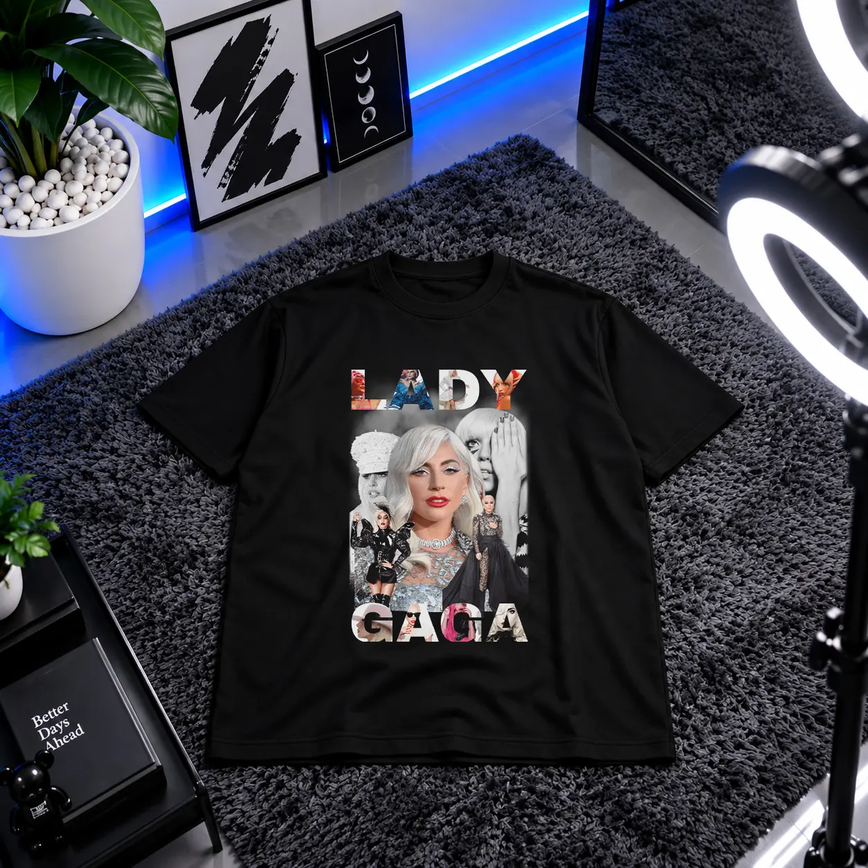 تیشرت لیدی گاگا طرح پرتره (Lady Gaga) کد 25133