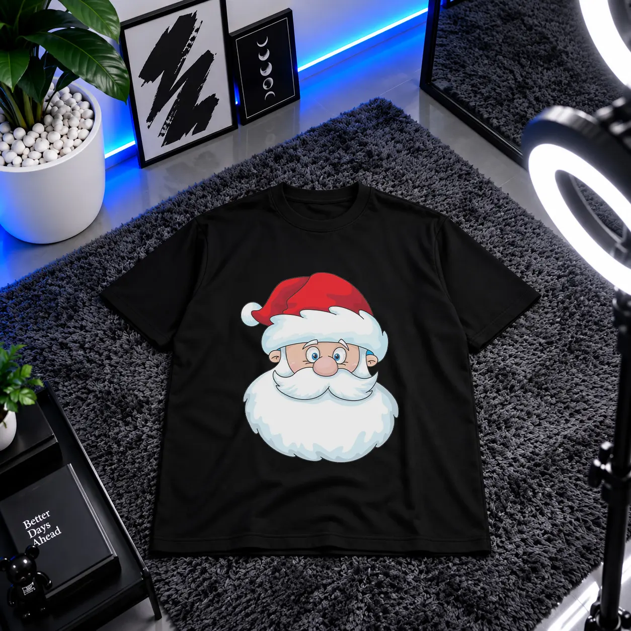 تیشرت کریسمس طرح صورت بابانوئل کد 2515
