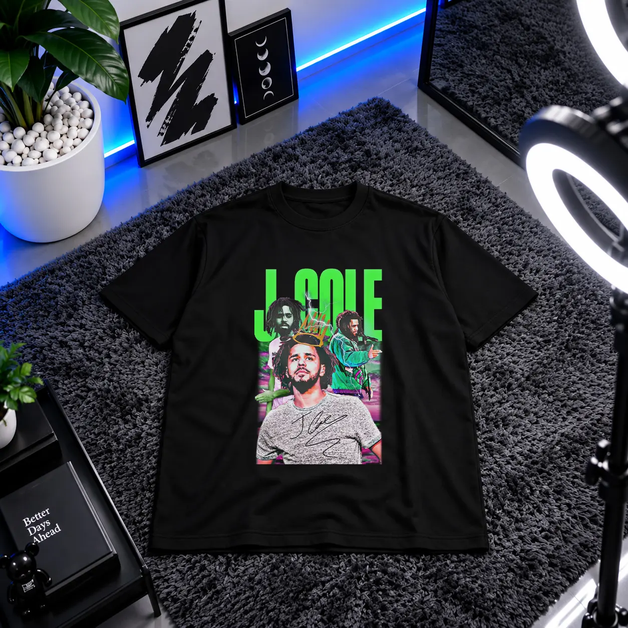 تیشرت جی کول طرح پرتره (J. Cole) کد 25170