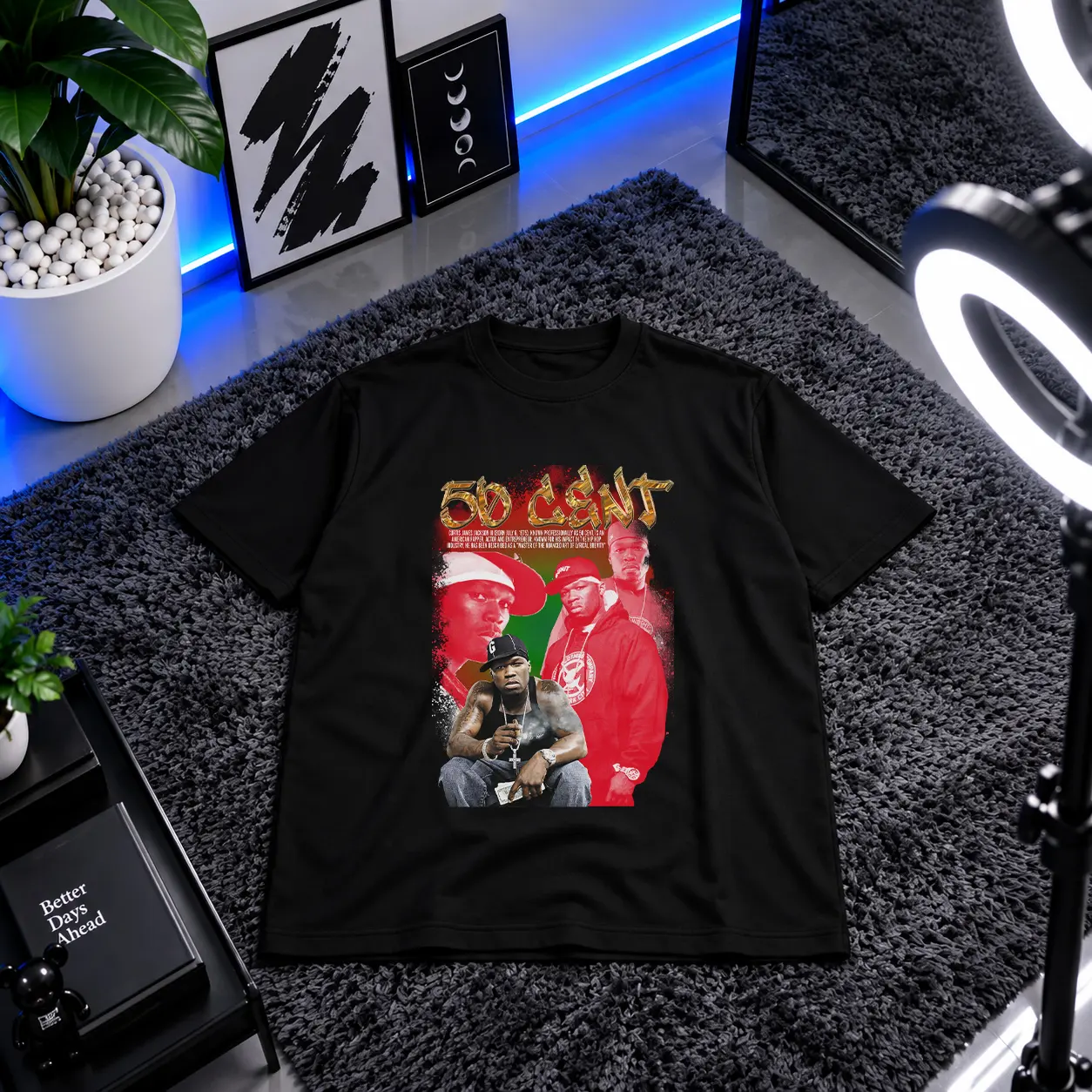 تیشرت فیفتی سنت طرح گروهی (50 Cent) کد 25245