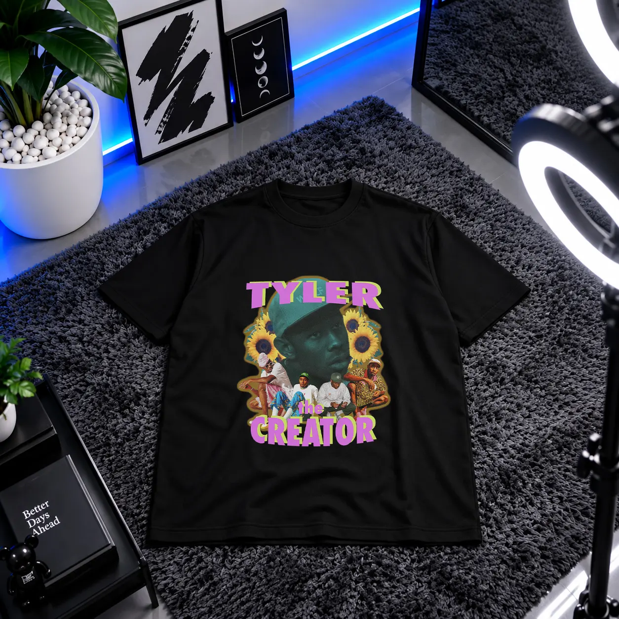 تیشرت تایلر کریتور طرح گل آفتابگردان (Tyler, the Creator) کد 25284
