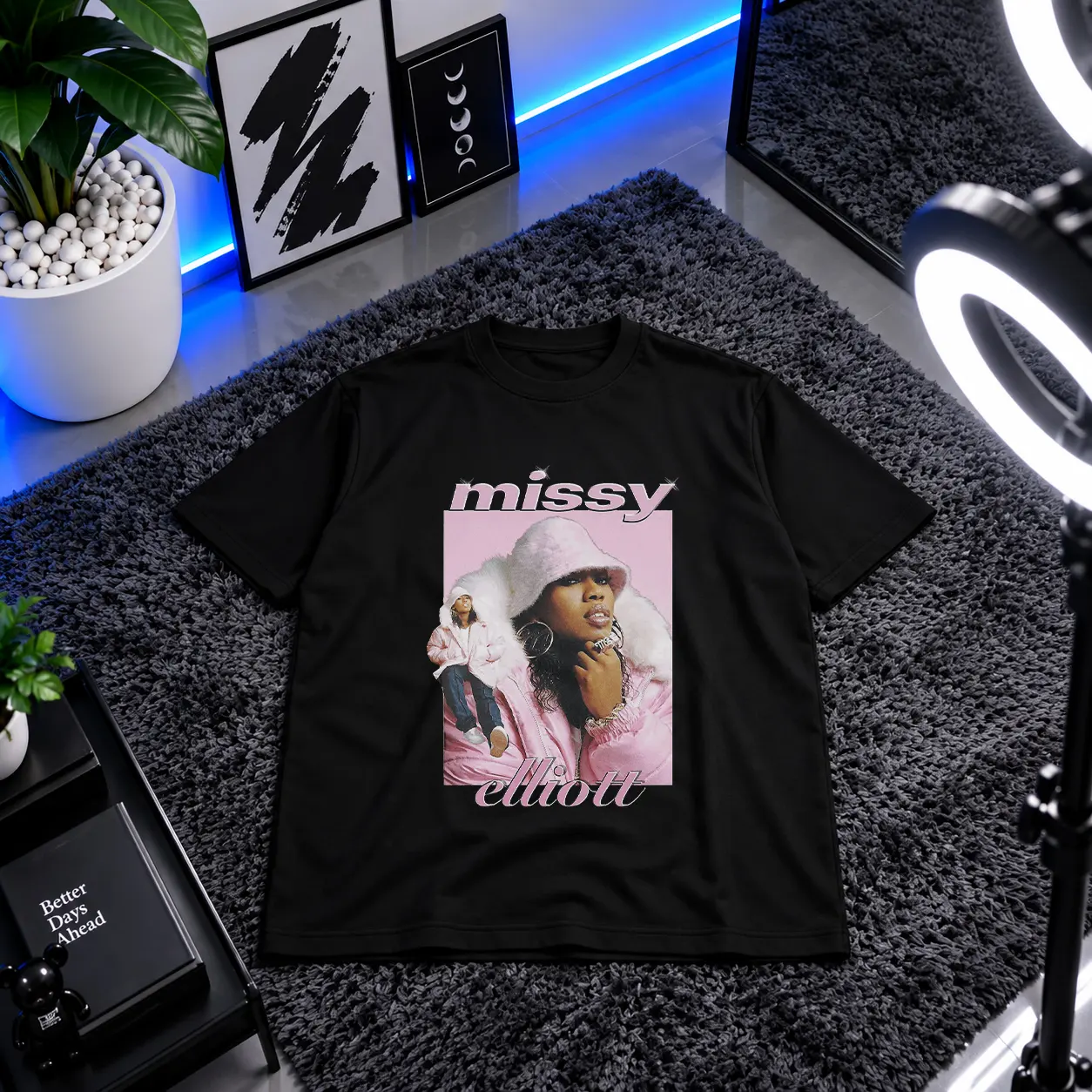 تیشرت میسی الیوت طرح پرتره (Missy Elliott) کد 25287