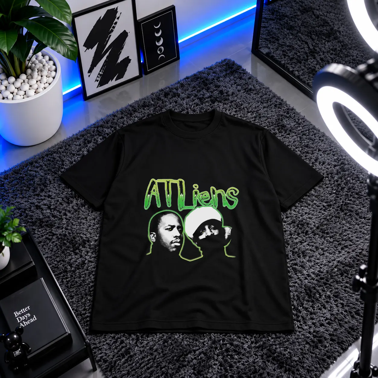 تیشرت اوت‌کست طرح ATLiens (Outkast) کد 25334