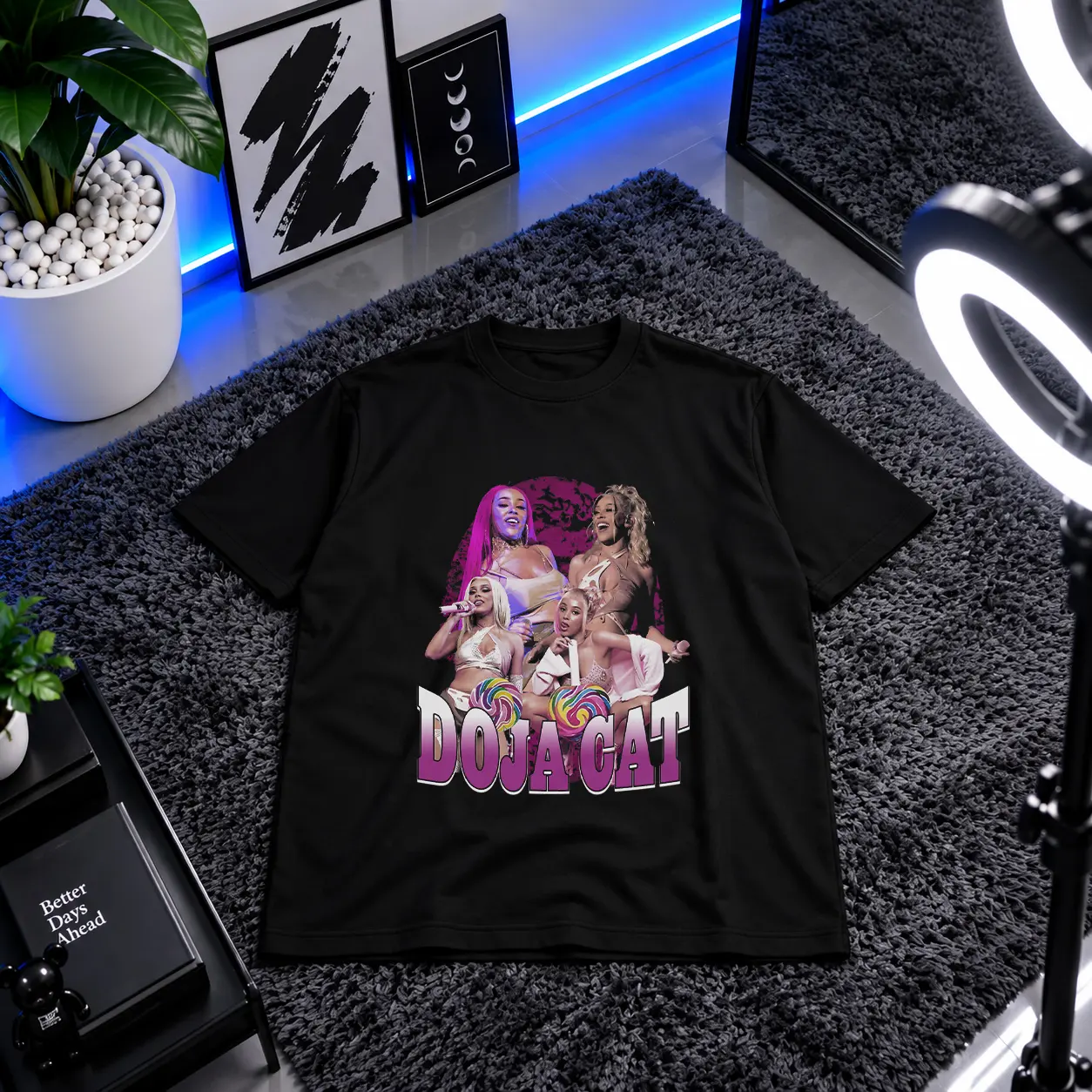 تیشرت دوجا کت طرح پرتره (Doja Cat) کد 25350