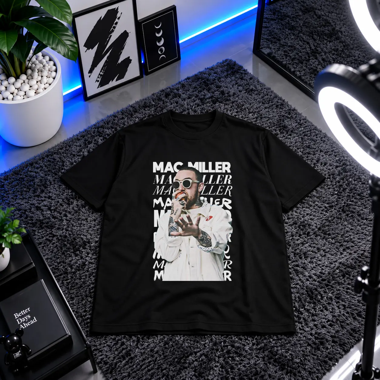 تیشرت مک میلر طرح تایپوگرافی (Mac Miller) کد 25403