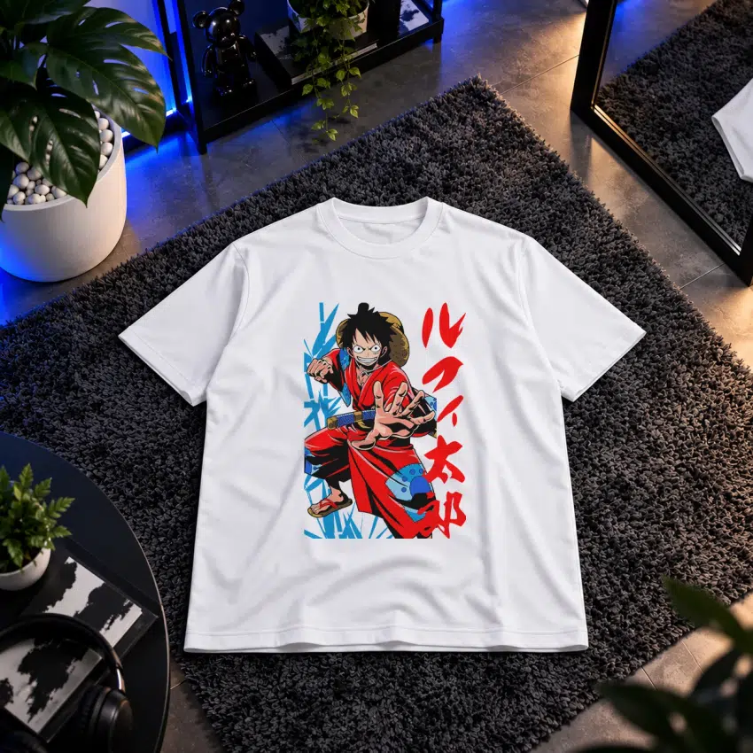 تیشرت انیمه وان پیس طرح لوفی سامورایی (Luffy)
