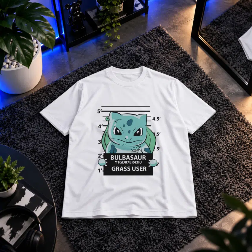تیشرت پوکمون طرح پرونده پلیسی بولباسور (Bulbasaur)