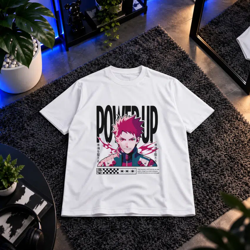 تیشرت انیمه طرح Power Up