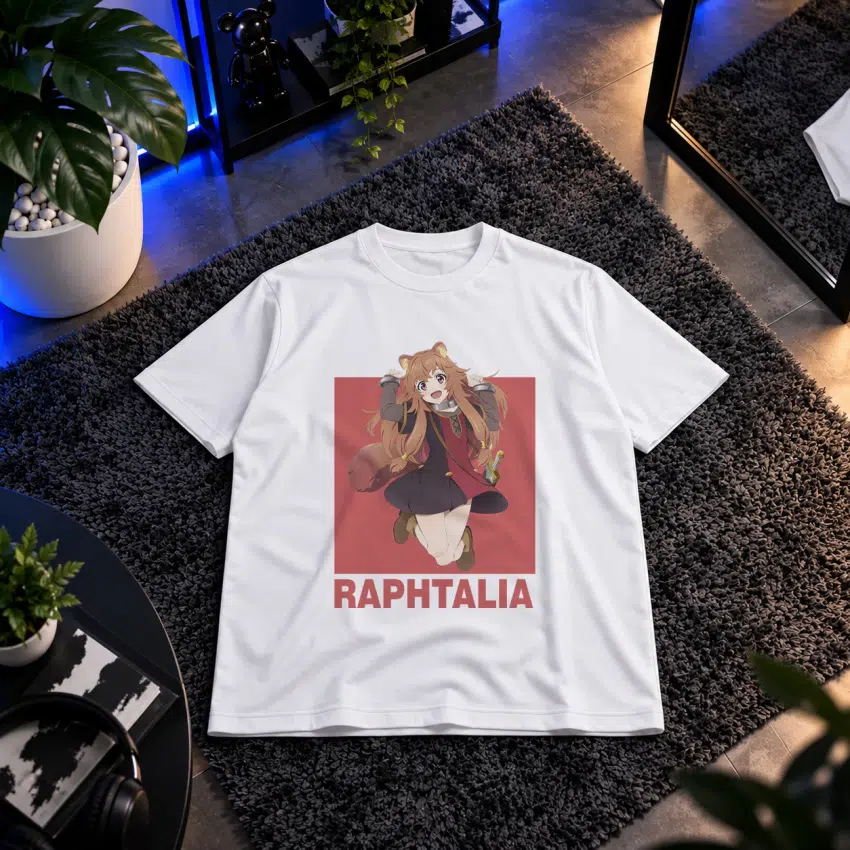 تیشرت انیمه طرح رافتالیا باکس قرمز (Raphtalia)