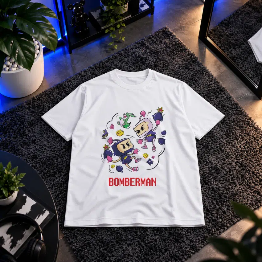 تیشرت بامبرمن طرح کارتونی (Bomberman)