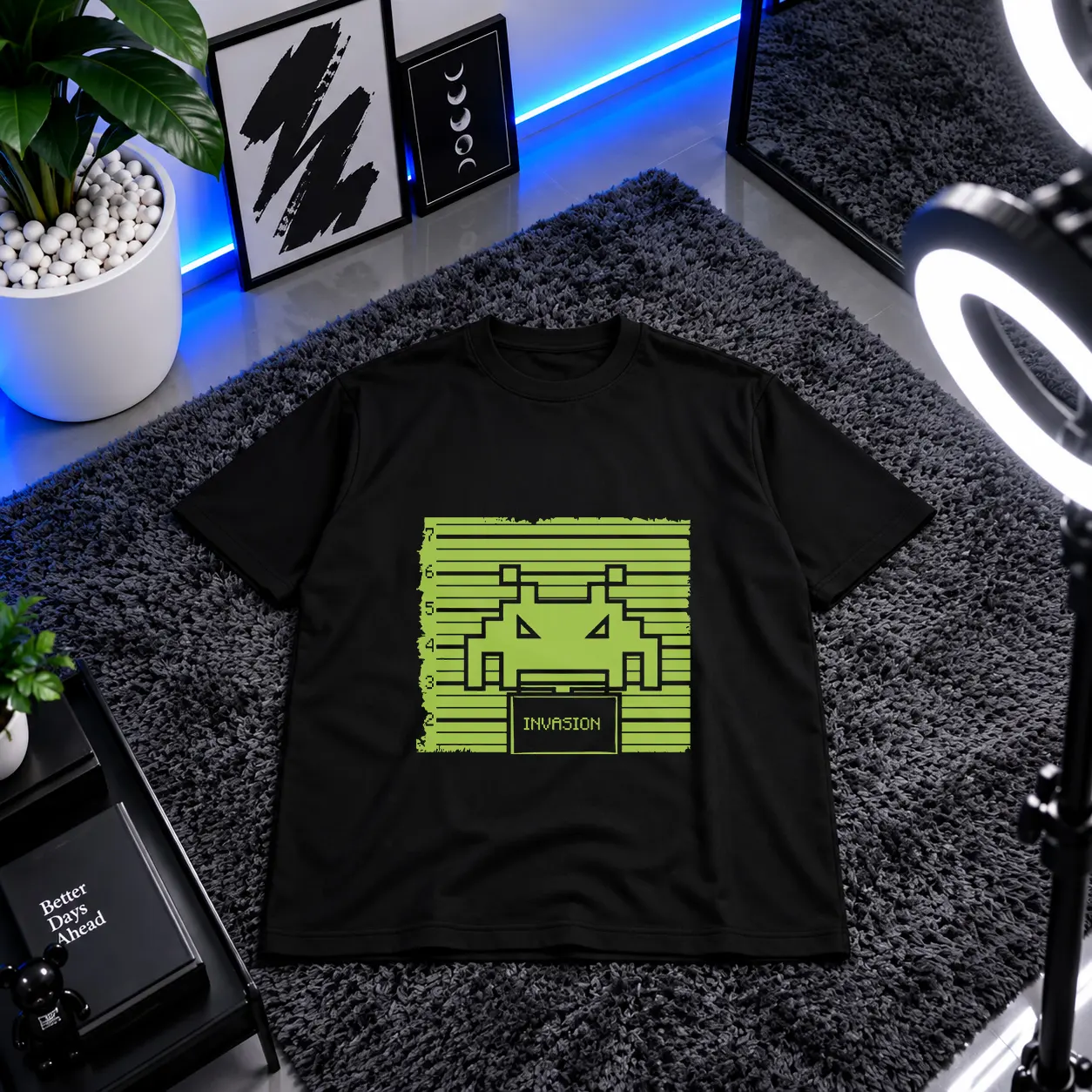 تیشرت گیمینگ طرح Space Invasion کد 26612