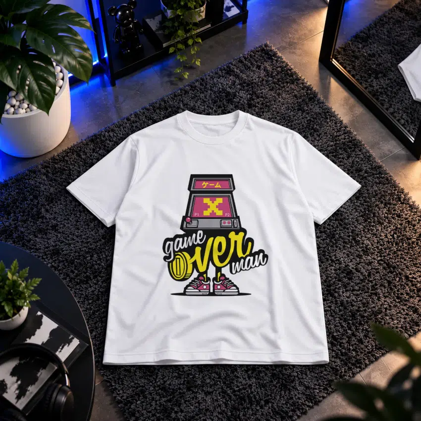تیشرت گیمری طرح Game Over Man