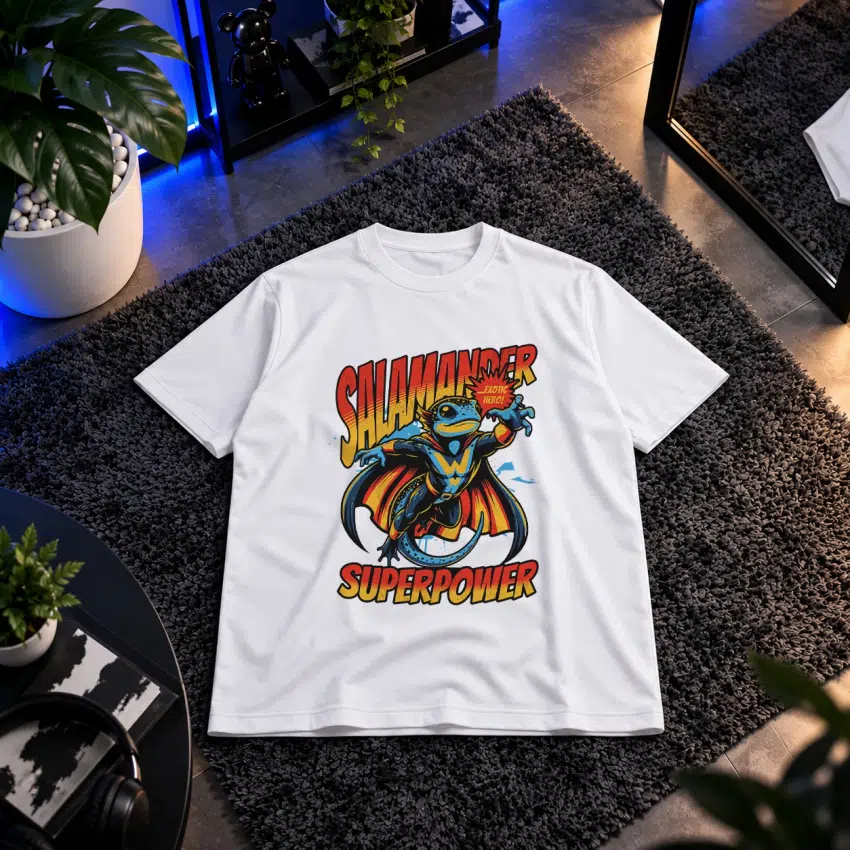 تیشرت سمندر طرح Salamander Superpower