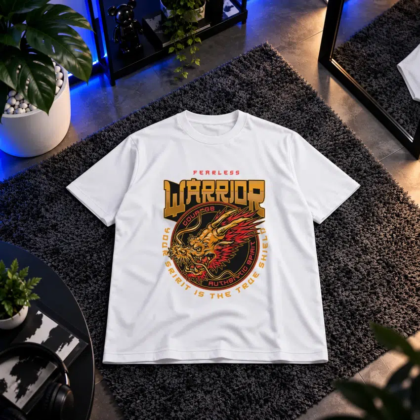 تیشرت اژدها طرح Warrior Fearless