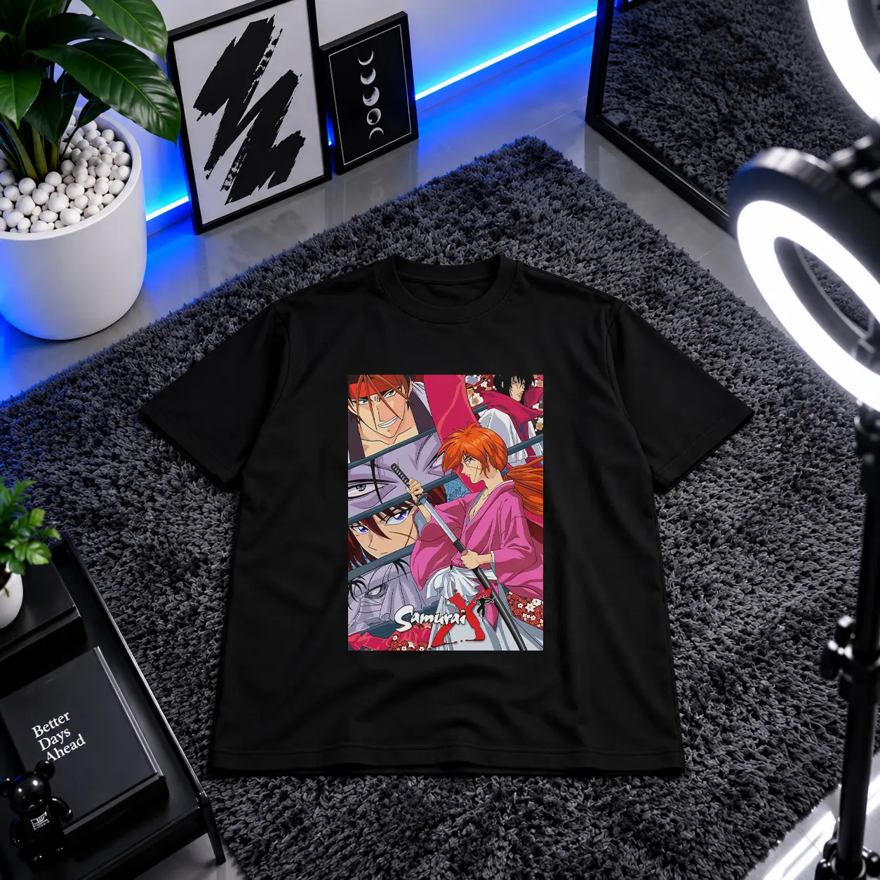 تیشرت انیمه ساموراي ایکس طرح کنشین (Samurai X) کد 27073
