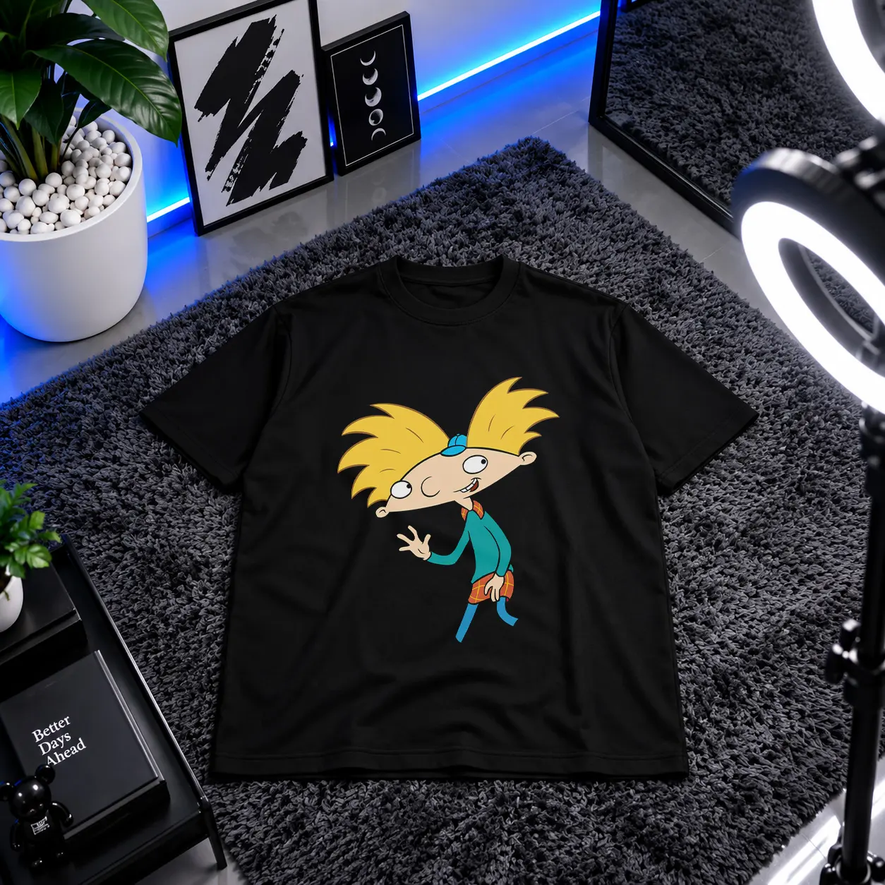 تیشرت کارتونی طرح آرنولد (Hey Arnold) کد 27074