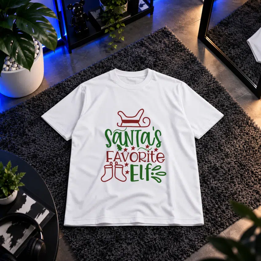 تیشرت کریسمس طرح Santa's Favorite Elf