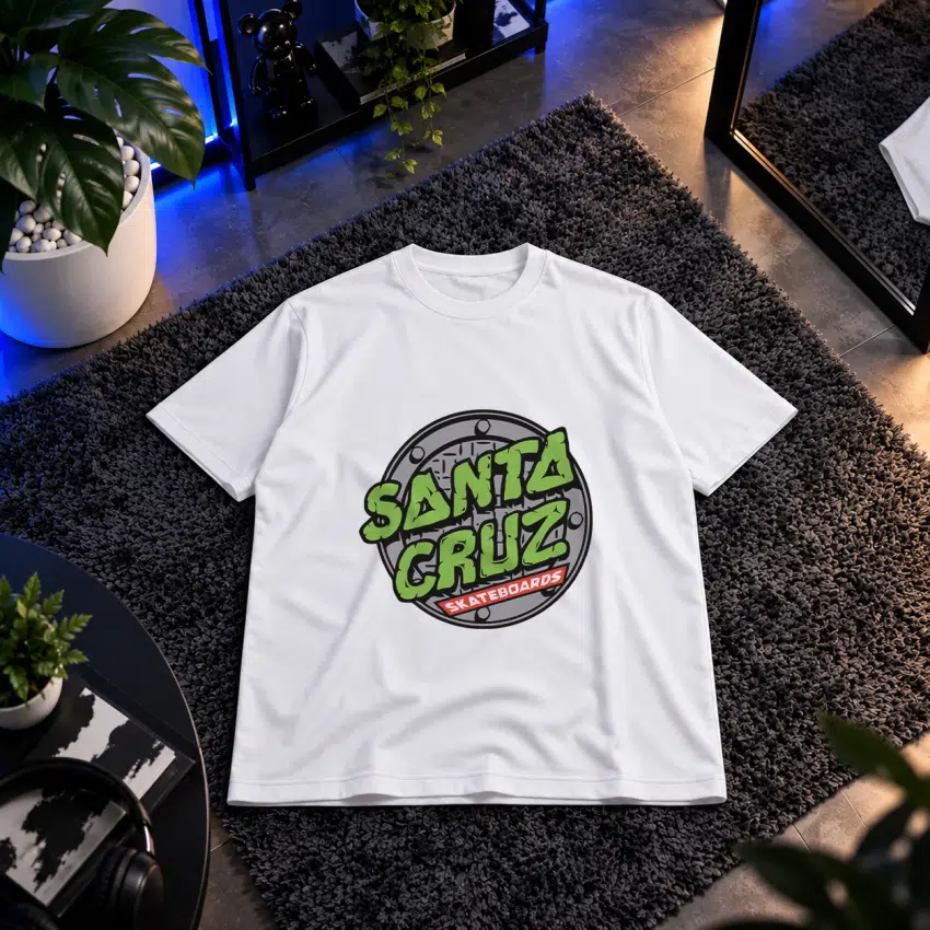 تیشرت طرح لوگوی Santa Cruz Skateboards