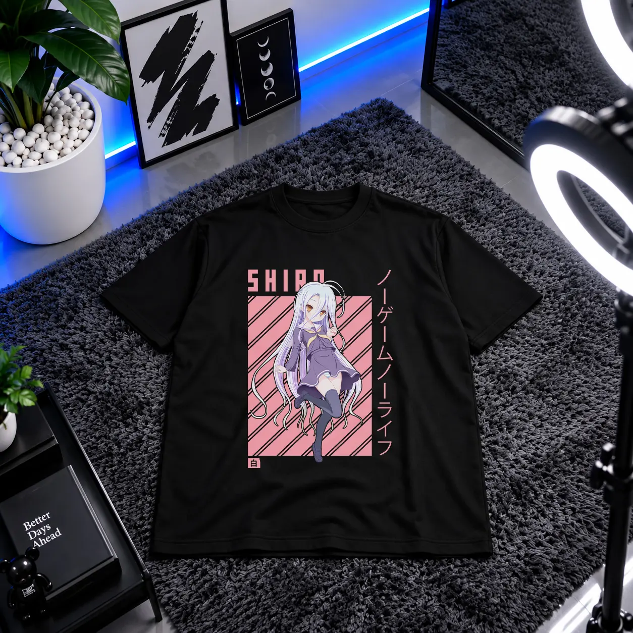 تیشرت انیمه No Game No Life طرح شیرو (Shiro) کد 27441