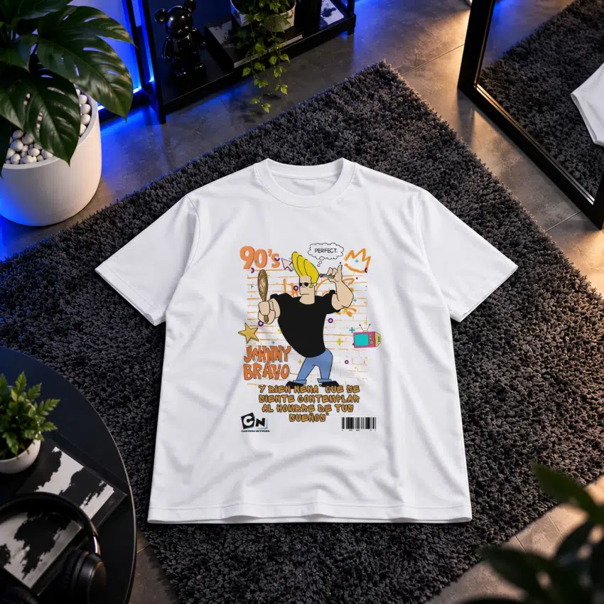 تیشرت جانی براوو طرح پوستر نوستالژیک (Johnny Bravo)