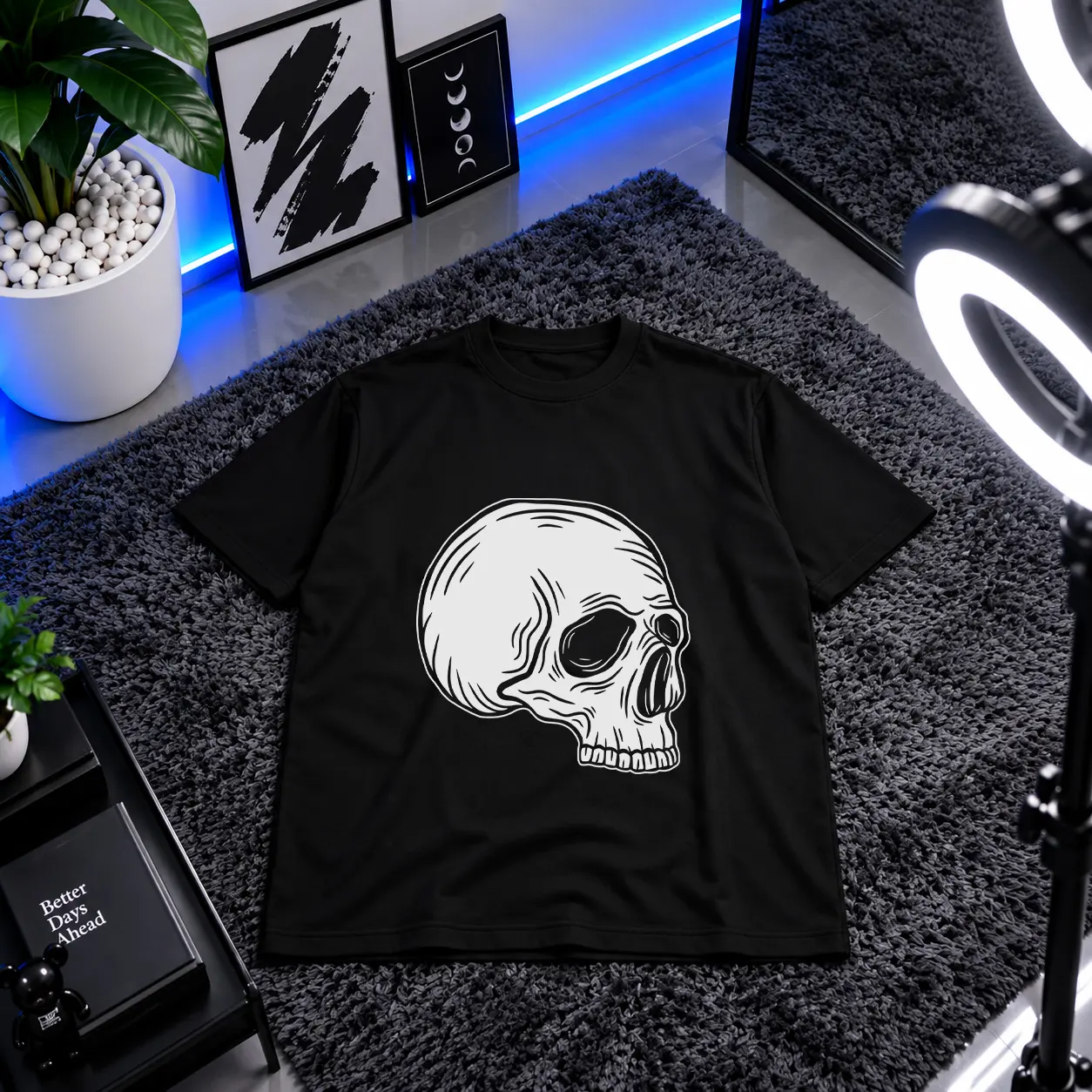 تیشرت جمجمه طرح Speak No Evil کد 27613