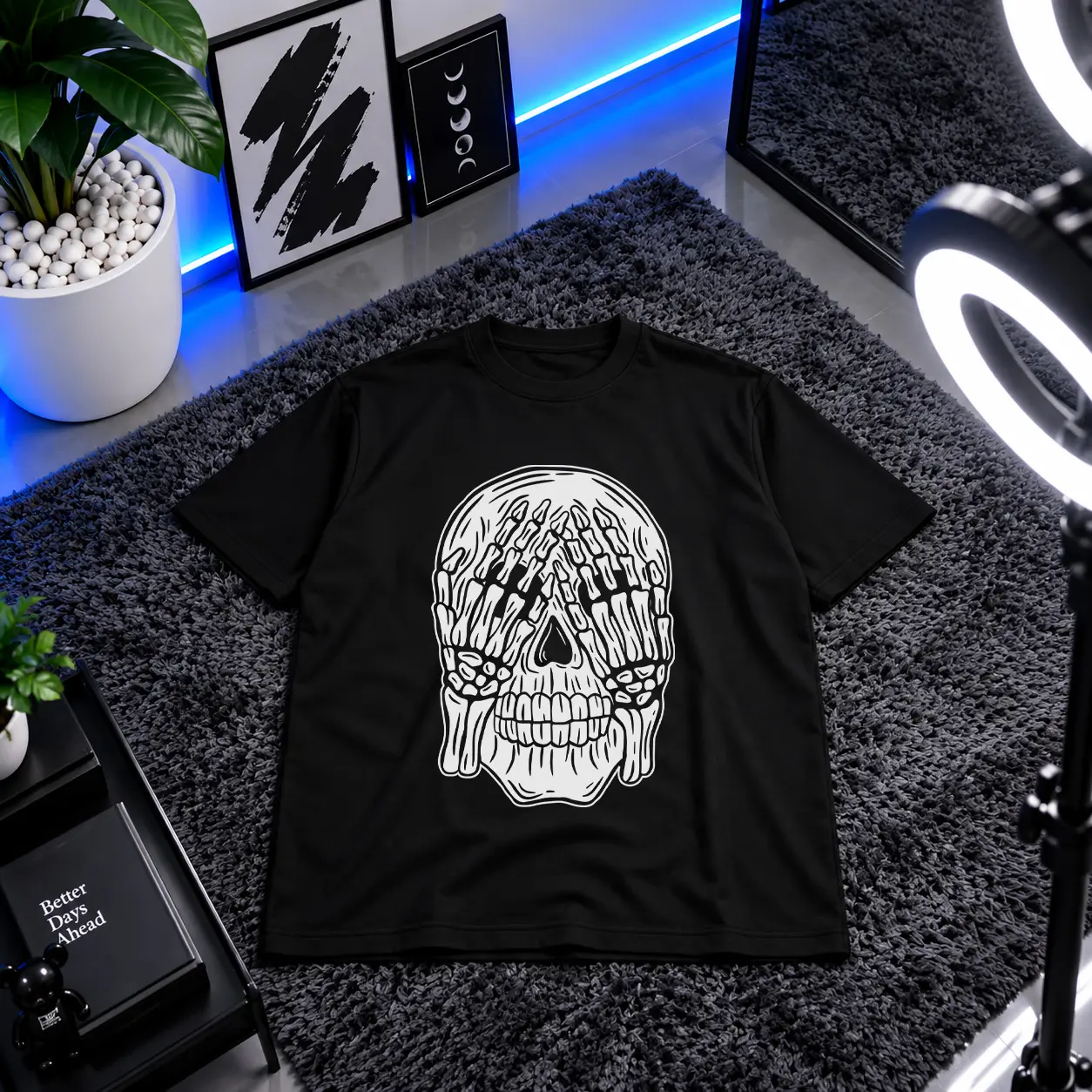 تیشرت جمجمه طرح See No Evil کد 27617