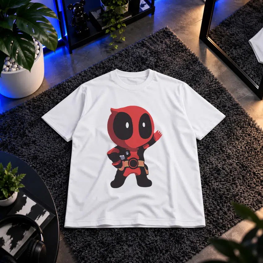 تیشرت ددپول طرح چیبی دست‌تکان‌دهنده (Deadpool)