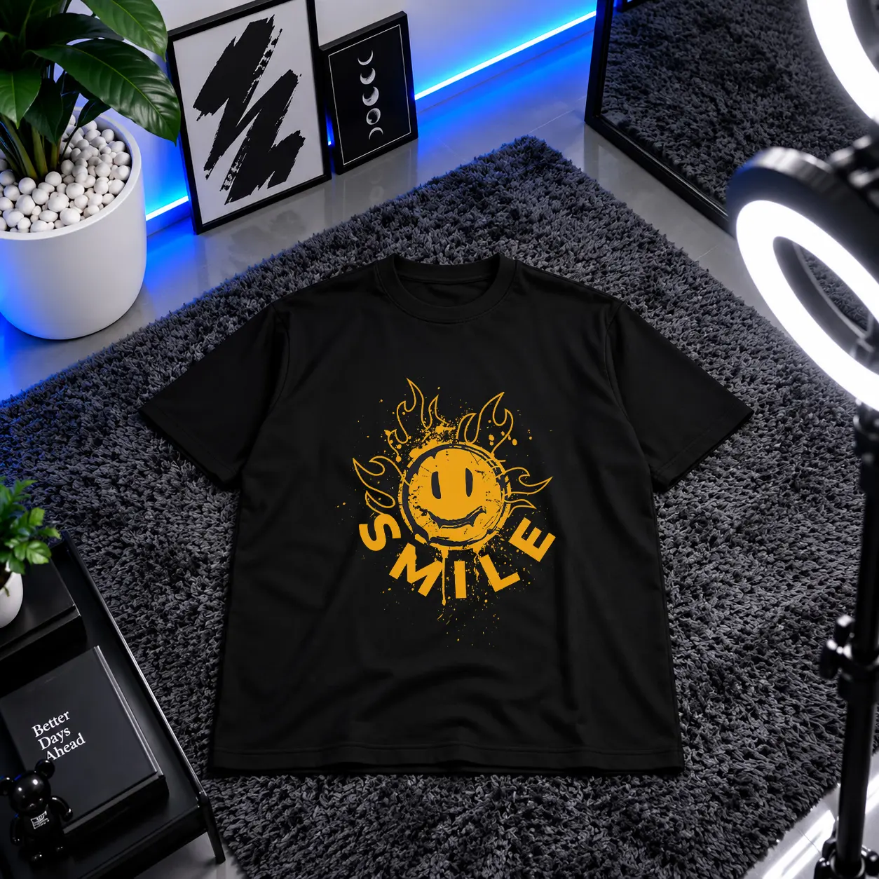تیشرت خورشید طرح Smile کد 28193