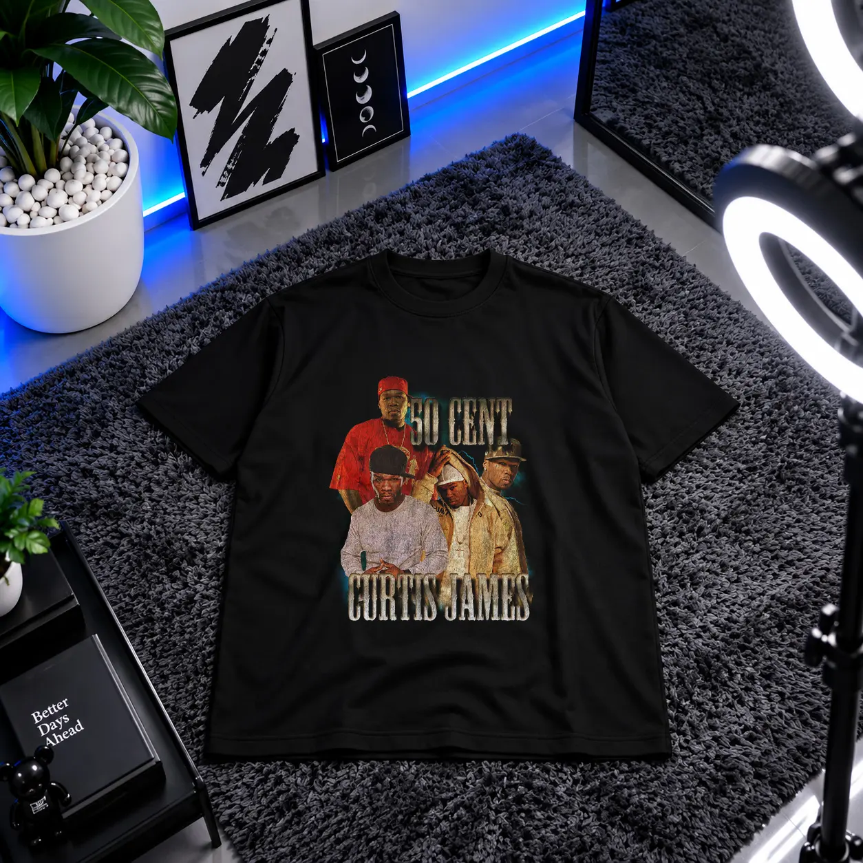 تیشرت 50 سنت طرح Curtis James (50 Cent) کد 28223