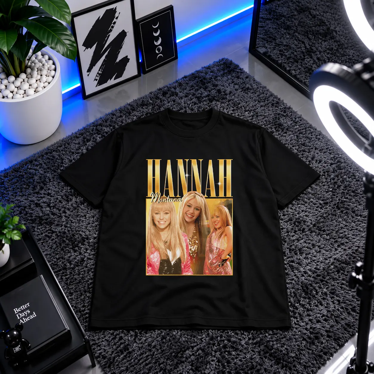 تیشرت هانا مونتانا طرح پرتره (Hannah Montana) کد 28252