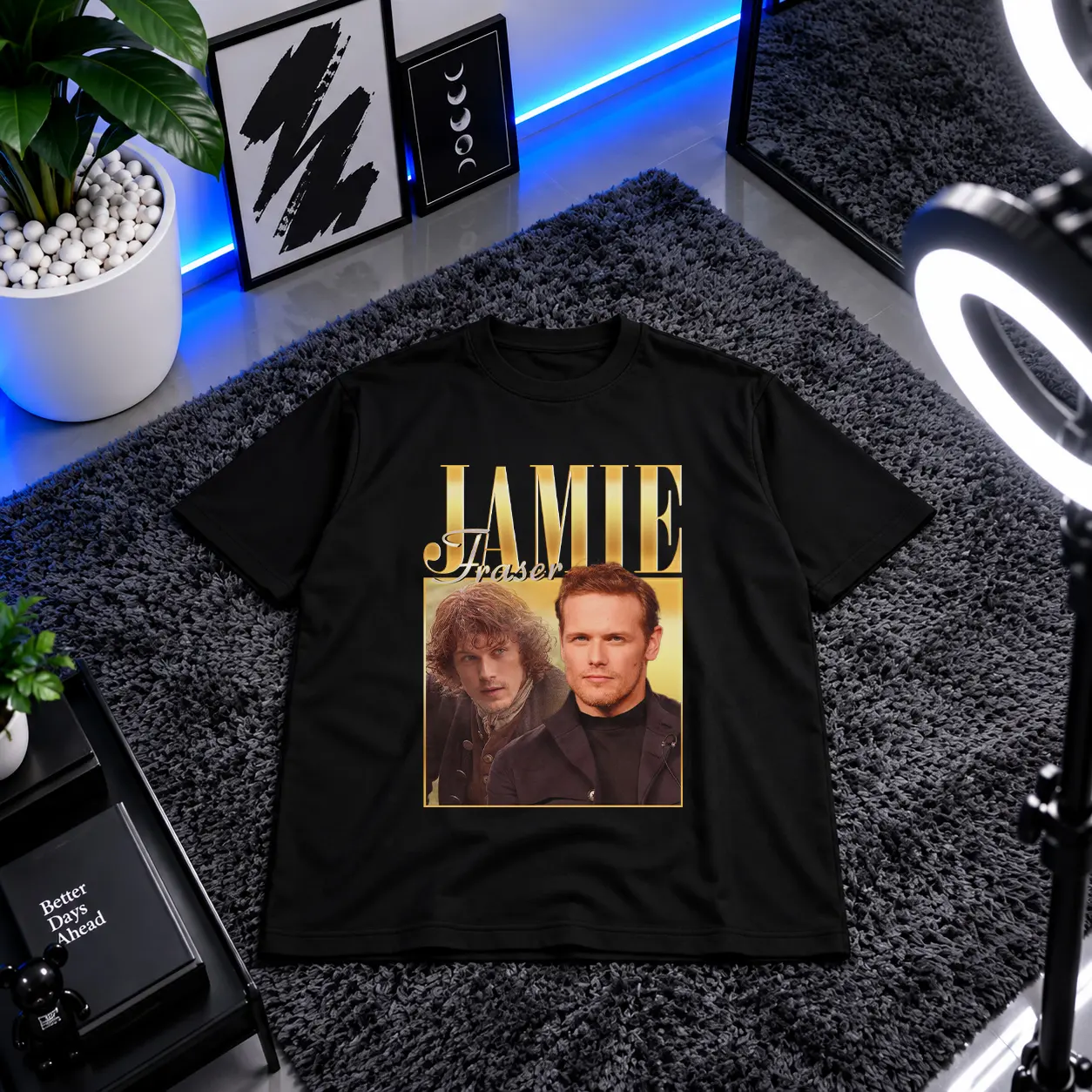 تیشرت جیمی فریزر طرح پرتره (Jamie Fraser) کد 28258