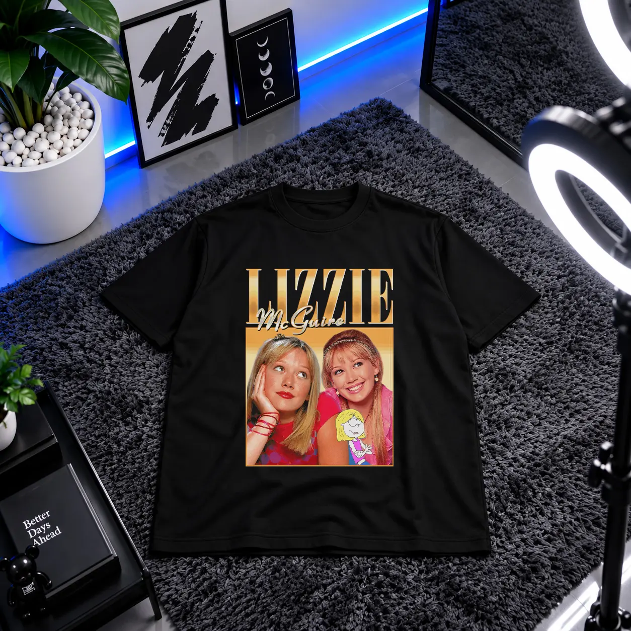 تیشرت لیزی مک‌گوایر طرح پرتره (Lizzie McGuire) کد 28276