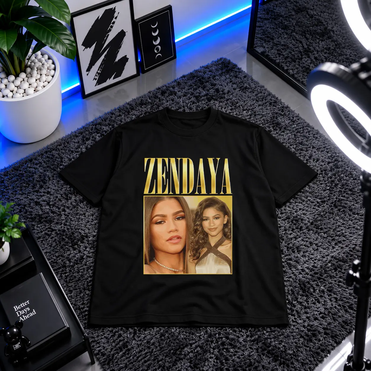 تیشرت زندایا طرح پرتره (Zendaya) کد 28306