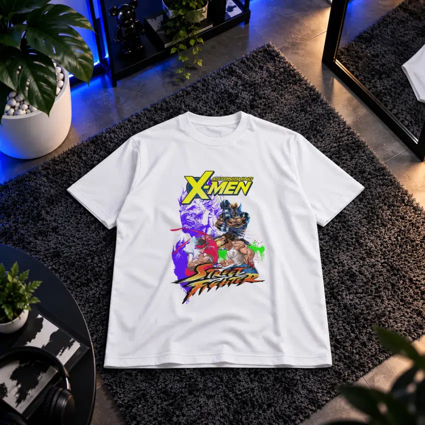 تیشرت طرح ترکیبی استریت فایتر (Street Fighter)