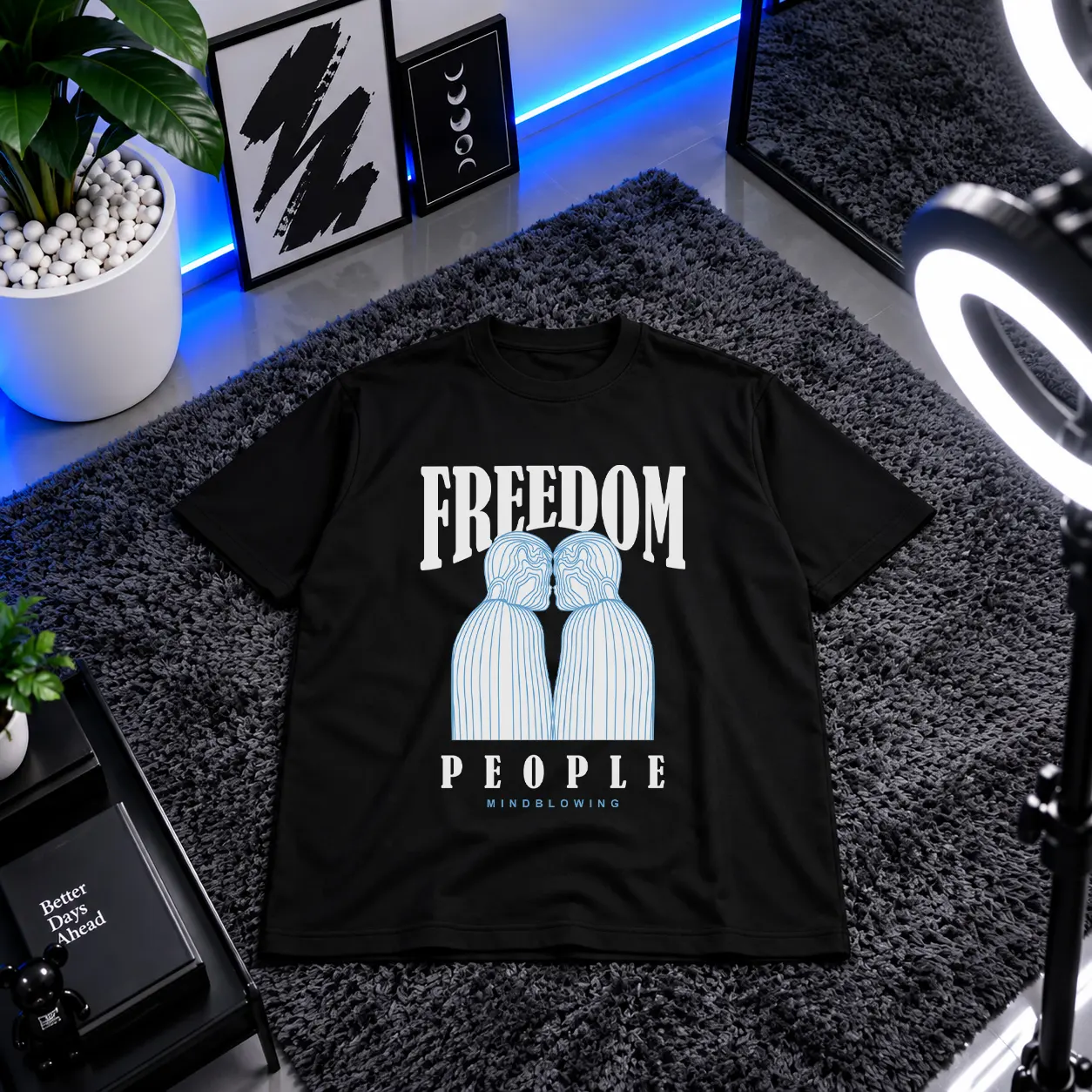 تیشرت طرح Freedom People کد 28486