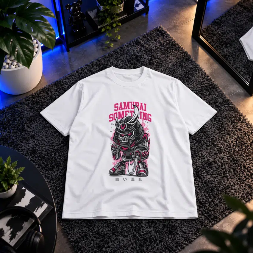 تیشرت طرح سامورایی رباتیک Samurai Something