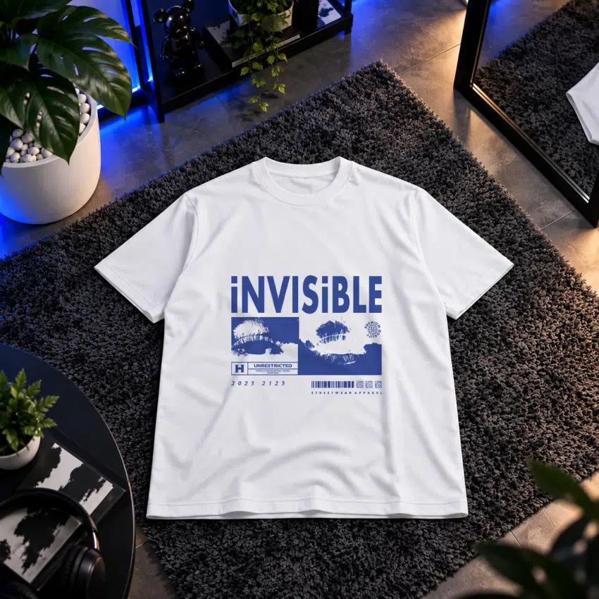 تیشرت طرح iNVlSiBLE UNRESTRICTED FOR ALL HUMANS WITHOUT SOCIAL LIMITATIONS 2023 2123