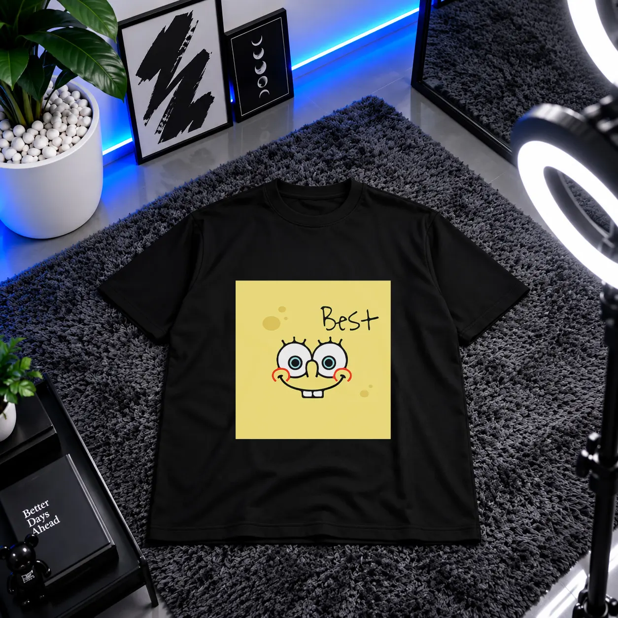تیشرت چهره باب اسفنجی Best کد 2883