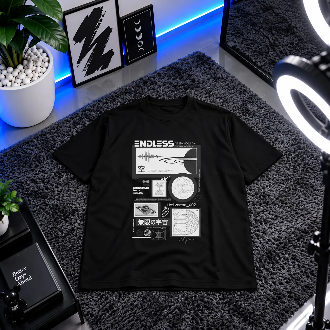 تیشرت فضایی طرح Endless Universe_002 کد 28854