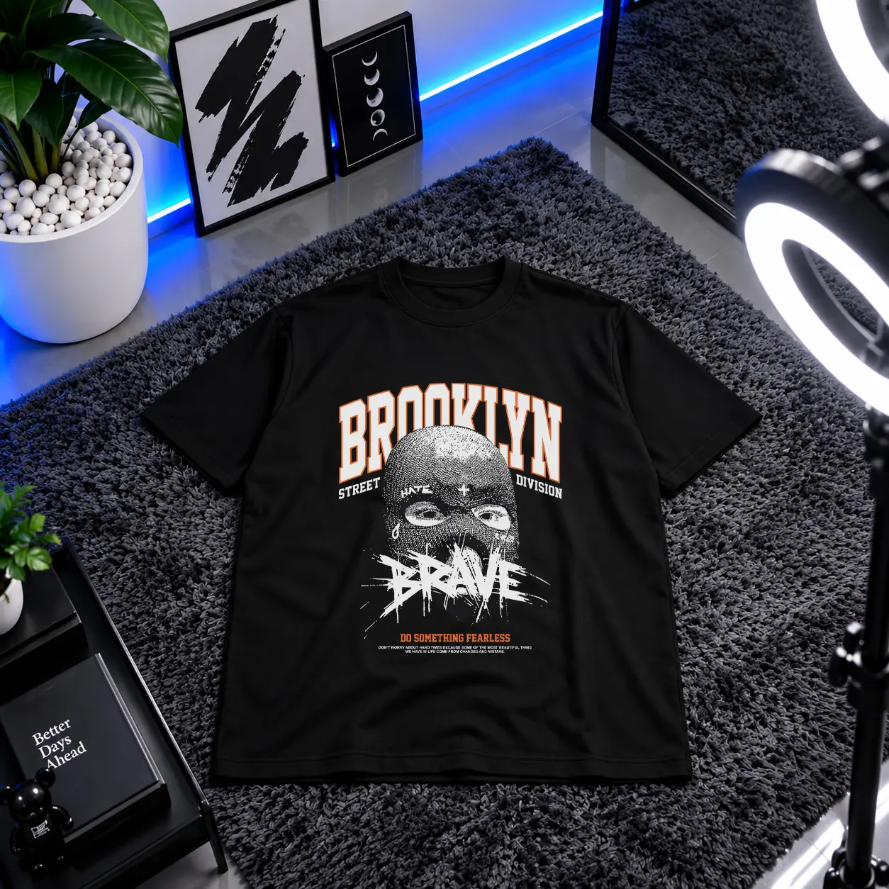 تیشرت ماسک‌دار طرح Brooklyn Brave کد 28882