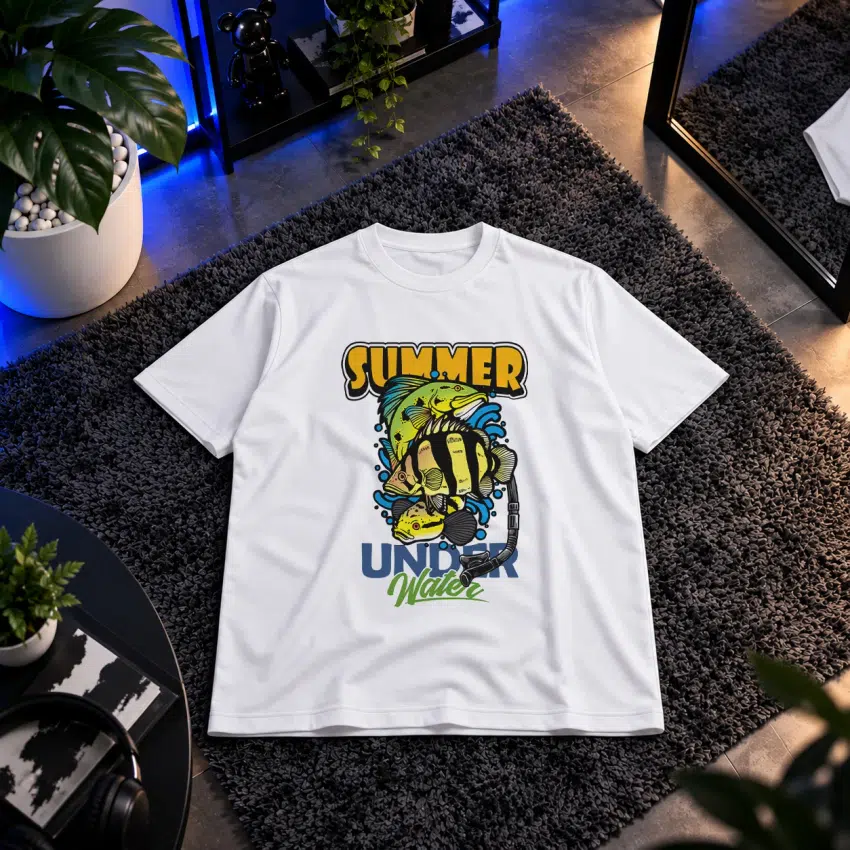 تیشرت طرح غواص Summer Underwater