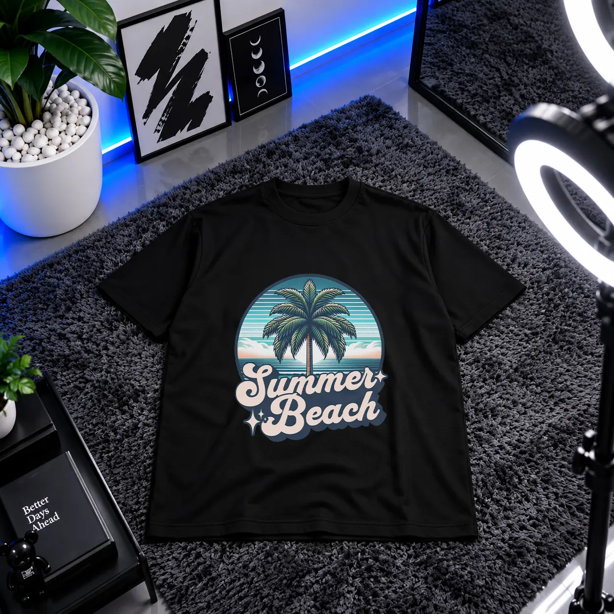 تیشرت ساحلی طرح Summer Beach کد 29030