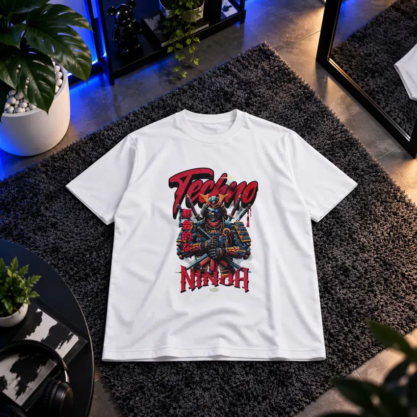 تیشرت طرح سامورایی Techno Ninja