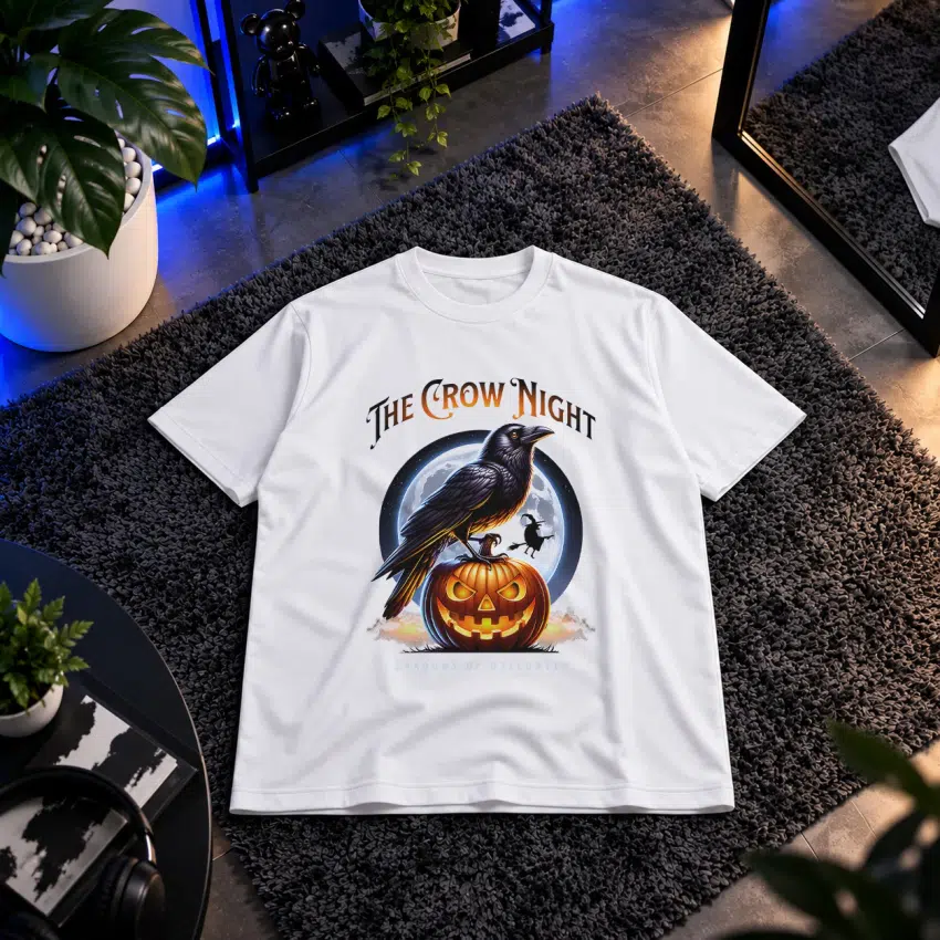 تیشرت طرح کلاغ و کدو The Crow Night