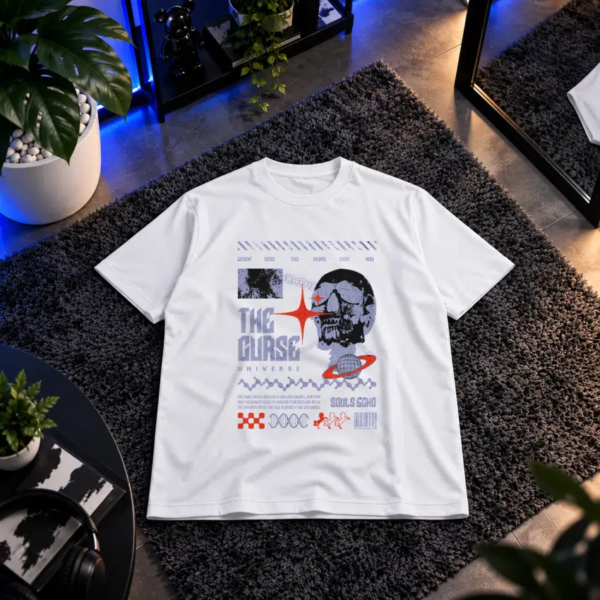 تیشرت طرح جمجمه Cosmic Universe
