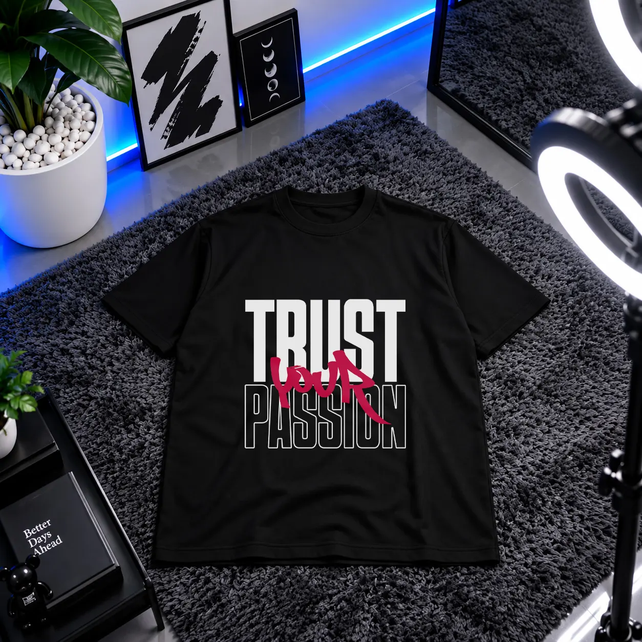 تیشرت انگیزشی طرح Trust Your Passion کد 2946