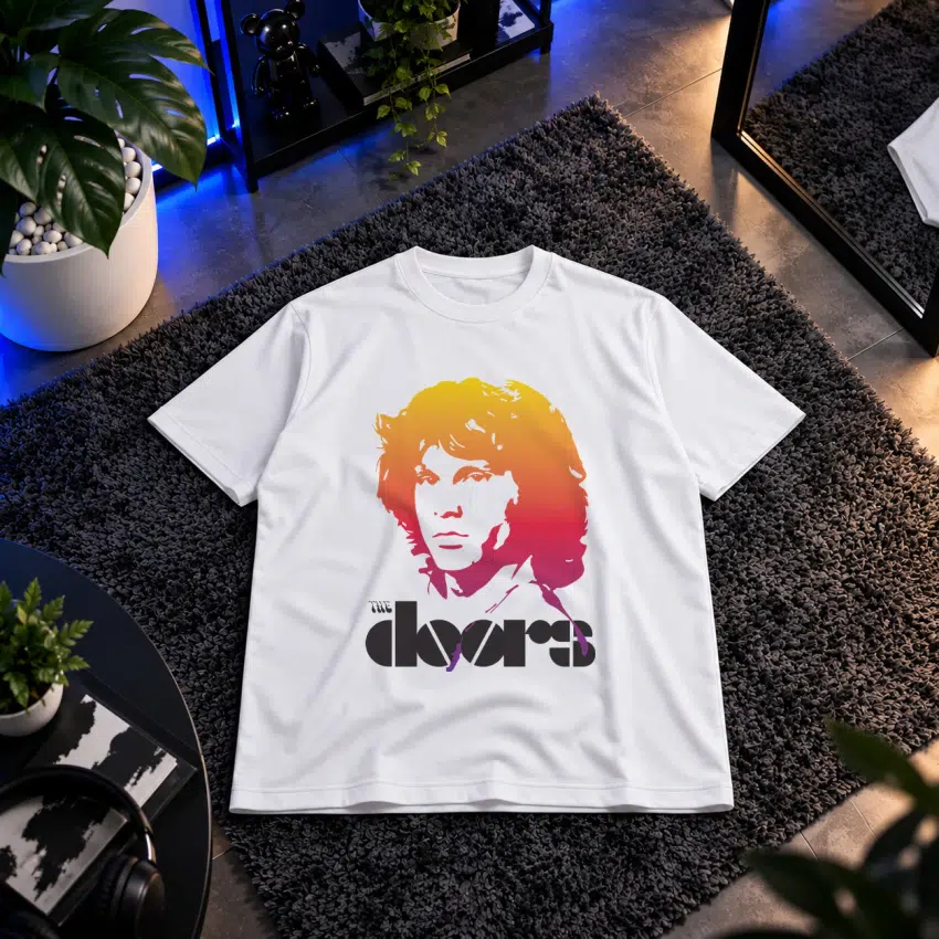 تیشرت طرح رنگی Jim Morrison
