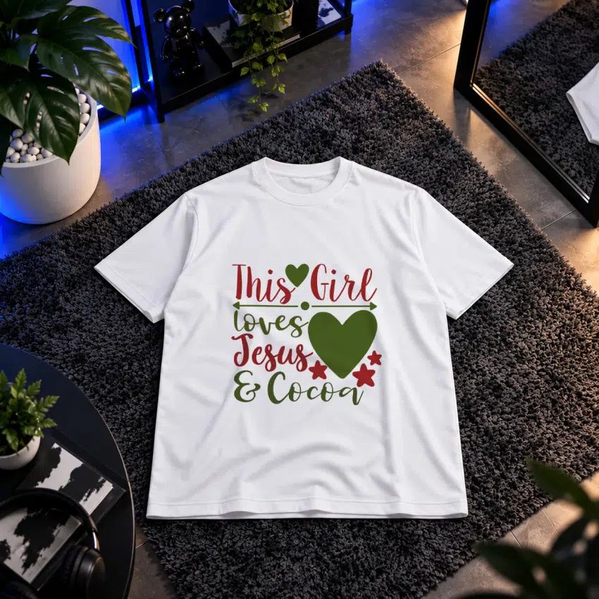 تیشرت کریسمسی This Girl Loves Jesus and Cocoa
