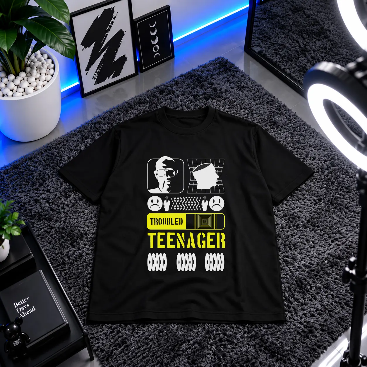 تیشرت تایپوگرافی Troubled Teenager کد 29772
